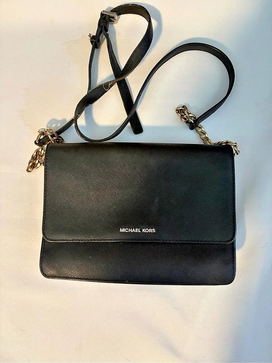 Michael Kors Handbags - Michael Kors Greenwich Medium Saffiano Leather Convertible Shoulder Bag Black